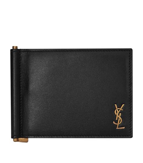 saint laurent money clip wallet